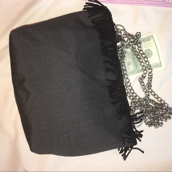 REDUCED AGAIN Black purse/fringe  chain, - Picture 7 of 12